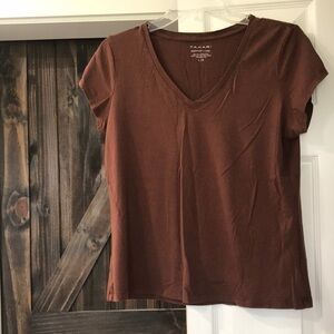 Brown V neck